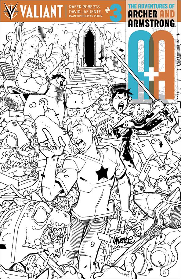 A&A: The Adventures of Archer & Armstrong issue 3-F David Lafuente 1:50 Black & White Cover