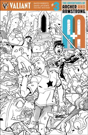 A&A: The Adventures of Archer & Armstrong issue 3-F David Lafuente 1:50 Black & White Cover