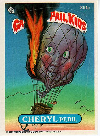 Garbage Pail Kids: Series 09 (Base Set) card 351a Cheryl Peril