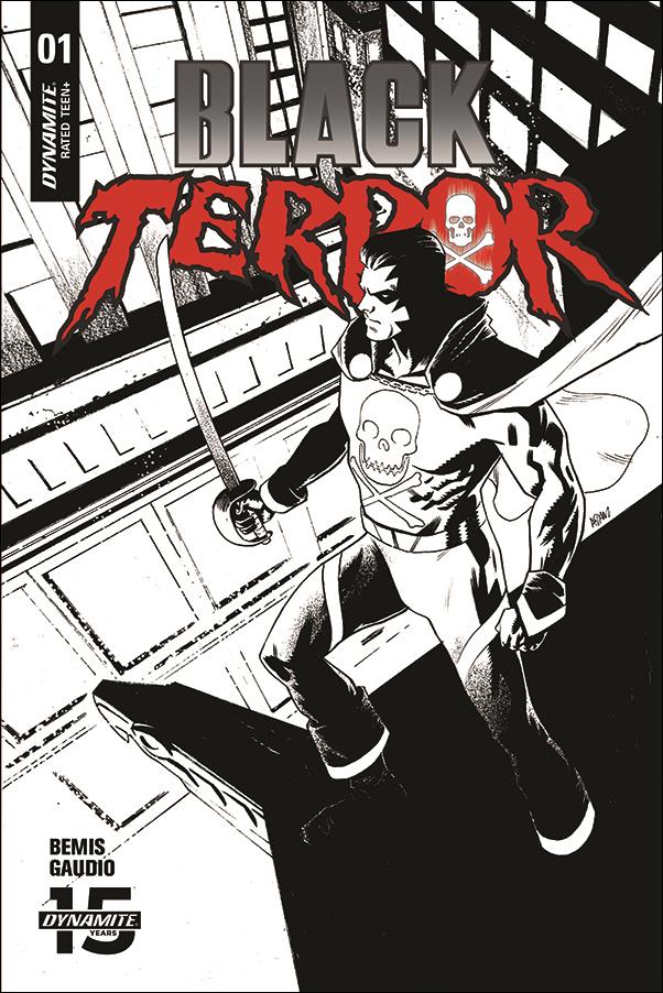 Black Terror (2019) issue 1-J Adam Gorham 1:30 Black & White Cover