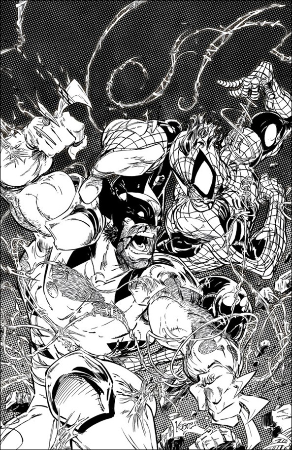 Spider-Man & Wolverine (2025) issue 2-G Kaare Andrews B&W 1:25 Vrigin Cover (2nd Printing)