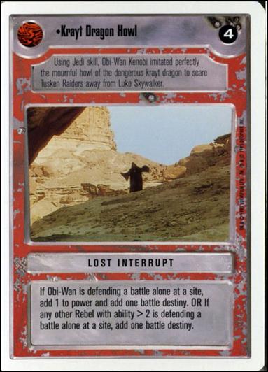 Star Wars: Premiere Unlimited (Base Set) card 243 Krayt Dragon Howl