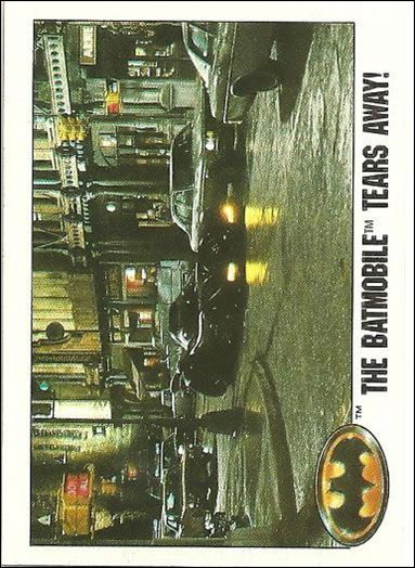 Batman: Series 1 (Base Set) card 79 The Batmobile Tears Away!