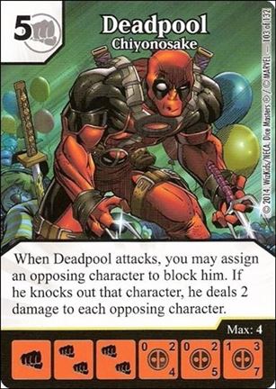 Marvel Dice Masters Avengers vs. X-Men  card 103 Deadpool: Chiyonosake