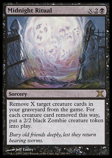 Magic the Gathering: 10th Edition (Base Set) card 158 Midnight Ritual