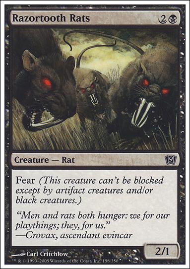 Magic the Gathering: 9th Edition (Base Set) card 158 Razortooth Rats