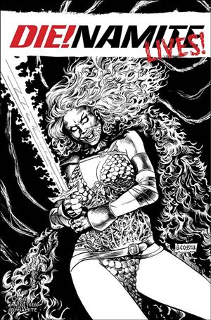 Die!namite Lives! issue 4-M Dave Acosta 1:30 Black & White Cover