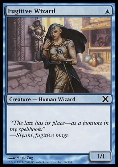 Magic the Gathering: 10th Edition (Base Set) card 86 Fugitive Wizard