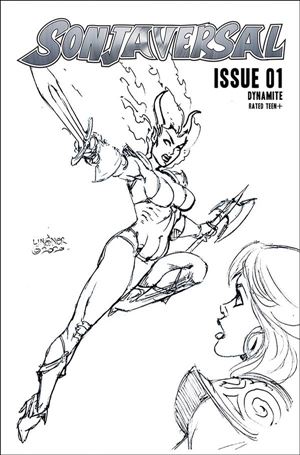 Sonjaversal issue 1-O Joseph Michael Linsner 1:20 Black & White Cover