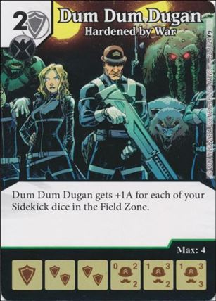 Marvel Dice Masters Guardians of the Galaxy  card 52 Dum Dum Dugan: Hardened for War
