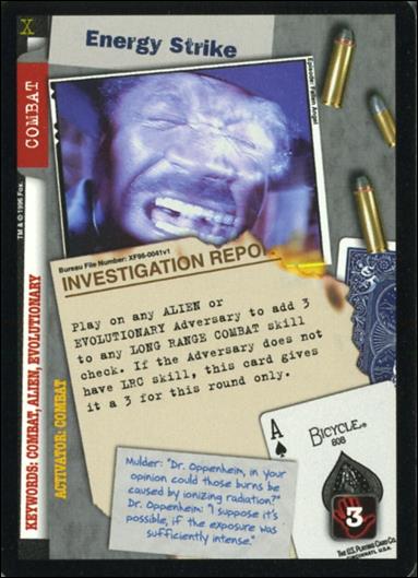 X-Files: Premiere Edition (Base Set) card XF96-0041v1 Energy Strike