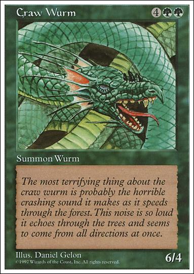 Magic the Gathering: 5th Edition (Base Set) card 286 Craw Wurm