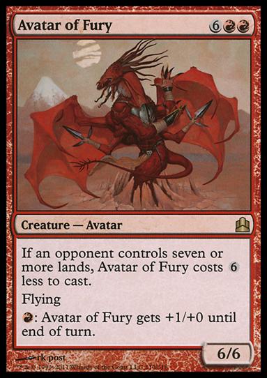 Magic the Gathering: Commander (Base Set) card 110 Avatar of Fury