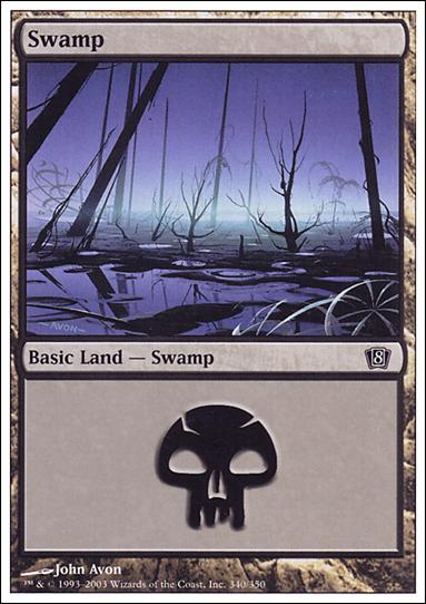 Magic the Gathering: 8th Edition (Base Set) card 340 Swamp