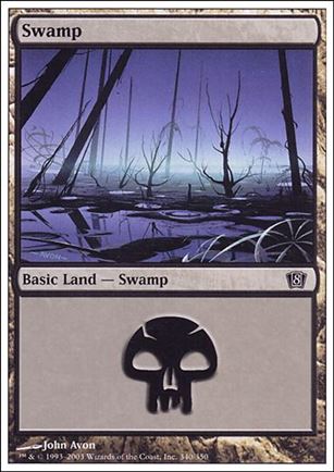 Magic the Gathering: 8th Edition (Base Set) card 340 Swamp