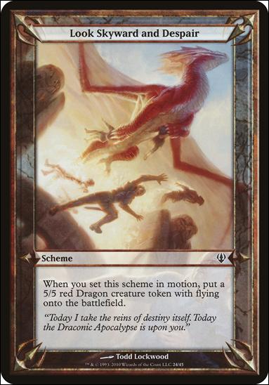 Magic the Gathering: Archenemy (Scheme Subset) card 24 Look Skyward and Despair