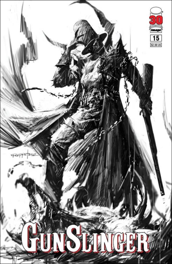 Gunslinger Spawn issue 15-B Puppeteer Lee Sketch Cover