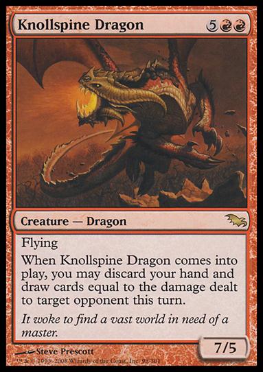 Magic the Gathering: Shadowmoor (Base Set) card 98 Knollspine Dragon