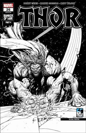 Thor (2020) issue 26-F Gary Frank 1:10 Black & White Cover (2nd Printing)
