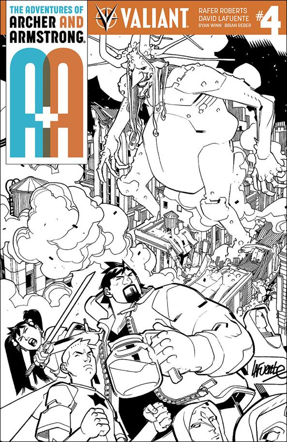 A&A: The Adventures of Archer & Armstrong issue 4-F David Lafuente 1:50 Black & White Cover