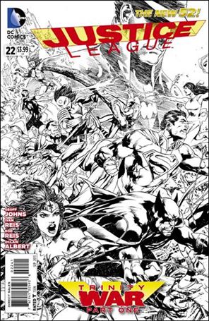 Justice League (2011) issue 22-E Ivan Reis 1:100 Black and White Connecting Cover