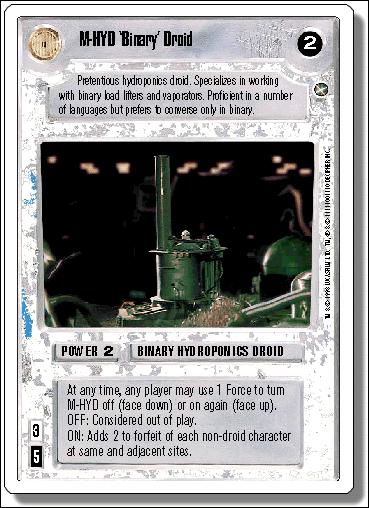 Star Wars: A New Hope Revised (Base Set) card 95 M-HYD 'Binary' Droid