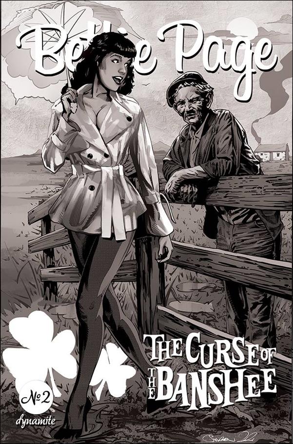 Bettie Page: The Curse of the Banshee issue 2-P Stephen Mooney 1:25 Greyscale Cover