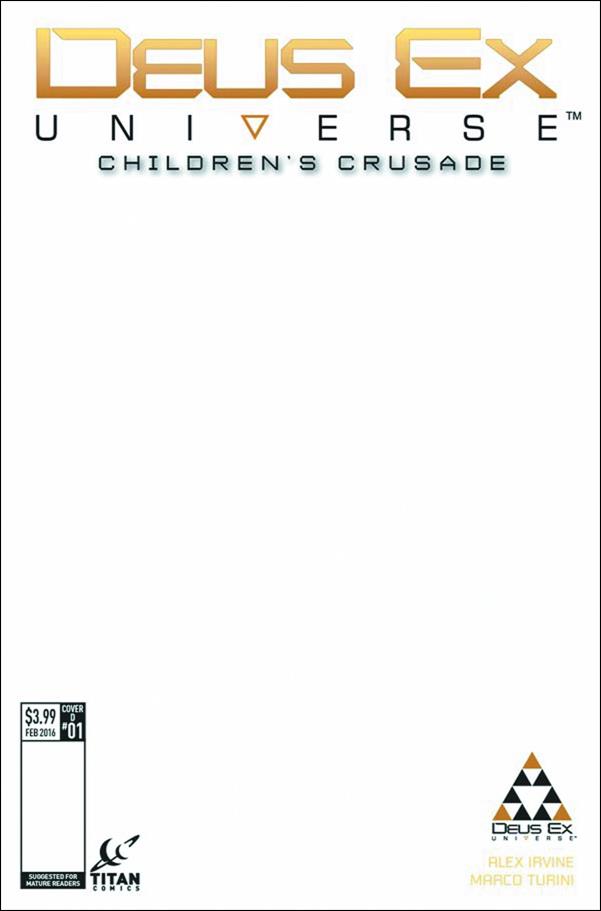 Deus Ex: Children's Crusade issue 1-D Blank/Sketch Cover