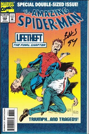 Amazing Spider-Man (1963) issue 388-C DF Foil Cover (Signed by Mark Bagley) 1/1500