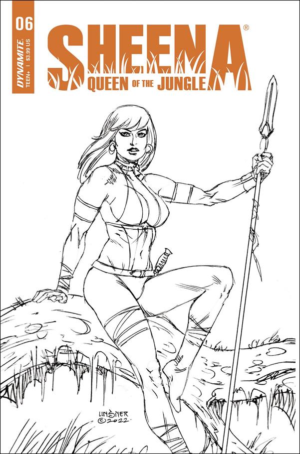 Sheena: Queen of the Jungle (2021) issue 6-H Joseph Michael Linsner 1:10 Black & White Cover