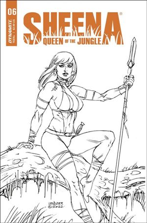 Sheena: Queen of the Jungle (2021) issue 6-H Joseph Michael Linsner 1:10 Black & White Cover