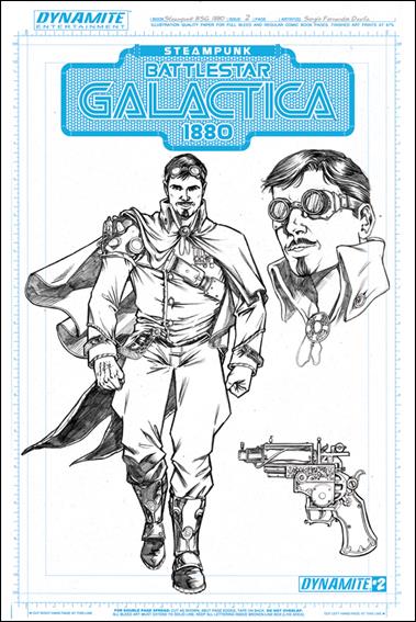 Steampunk Battlestar Galactica: 1880 issue 2-C Sergio Fernandez Davila 1:20 Apollo Cover