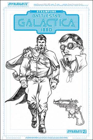 Steampunk Battlestar Galactica: 1880 issue 2-C Sergio Fernandez Davila 1:20 Apollo Cover