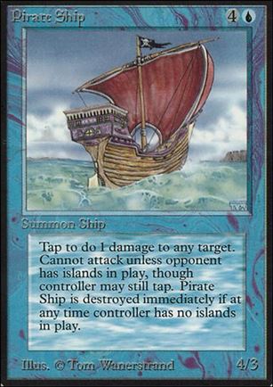 Magic the Gathering: Limited Edition Alpha (Base Set) card 70 Pirate Ship