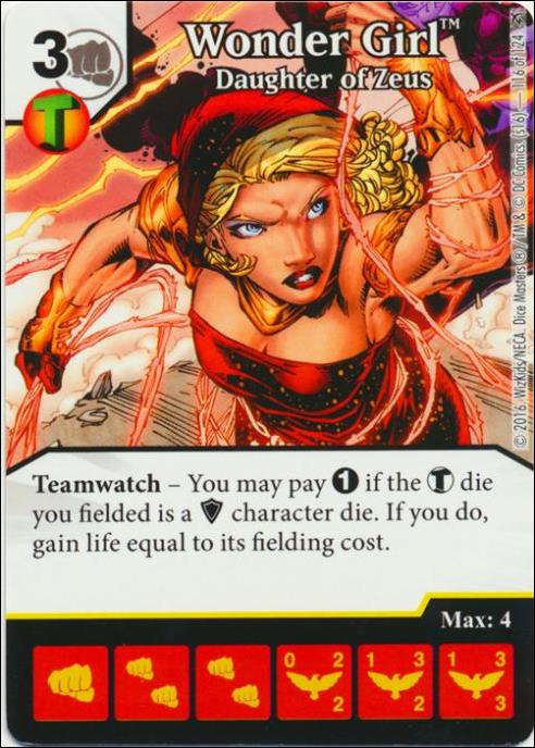 DC Comics Dice Masters Green Arrow and The Flash card 116 Wonder Girl: Daughter of Zeus 