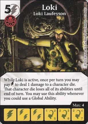 Marvel Dice Masters Age of Ultron  card 53 Loki: Loki Laufeyson