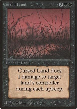 Magic the Gathering: Limited Edition Beta (Base Set) card 98 Cursed Land