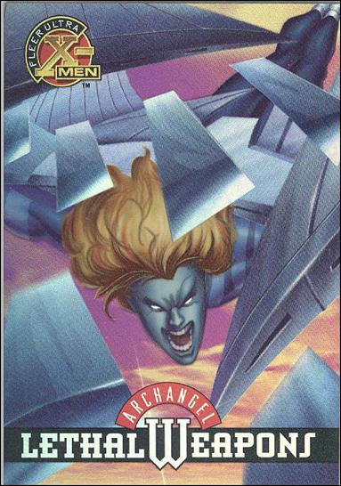 1996 Fleer Ultra X-Men All Chromium (Lethal Weapons Holo-Flash Subset) card 1 Archangel