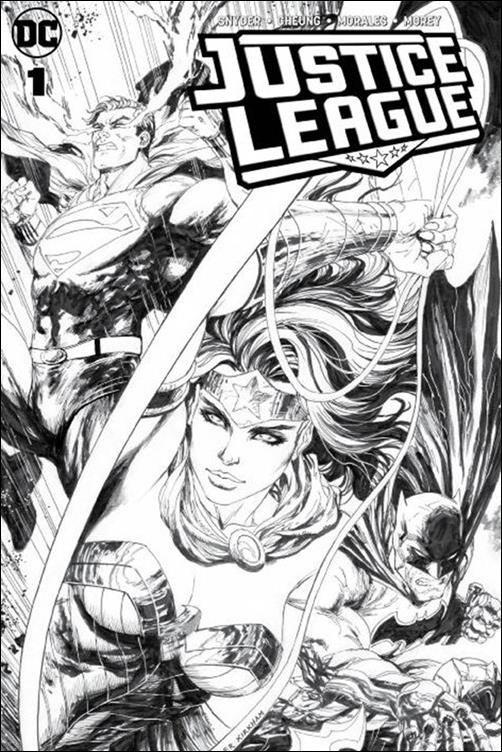 Justice League (2018) issue 1-JT Tyler Kirkham Unknown Comics B&W Cover