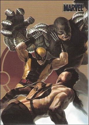 Marvel Heroes and Villains (Silver Foil Parallel Base Set) card 39 Wolverine vs Daken & Cyber