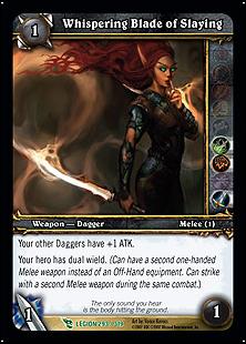 World of Warcraft: March of the Legion (Base Set) card 293 Whispering Blade of Slaying