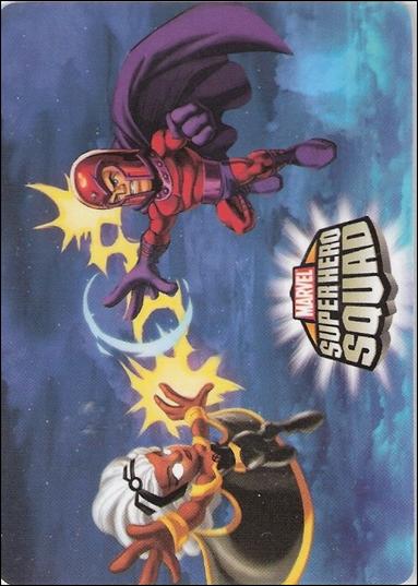 Marvel Super Hero Squad (Base Set) card 73 Storm vs Magneto