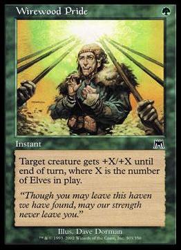 Magic the Gathering: Onslaught (Base Set) card 303 Wirewood Pride