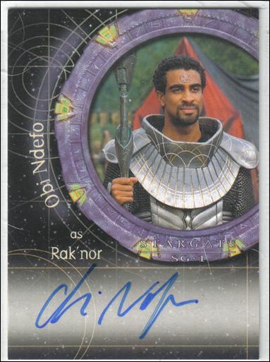 Stargate SG-1: Season 6 (Autograph Subset) card A35 Obi Ndefo as Rak'nor