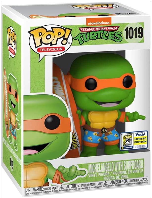 POP! Television figure 1019 Michaelangelo with Surfboard