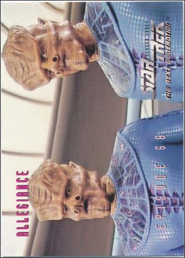 Star Trek: The Next Generation - The Episode Collection Season Three (Base Set) card 285 Allegiance, Episode 66C