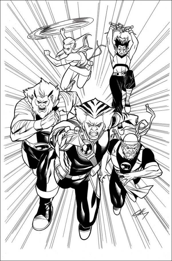 Thundercats: Lost issue 1-N Clayton Henry B&W Virgin 1:15 Cover