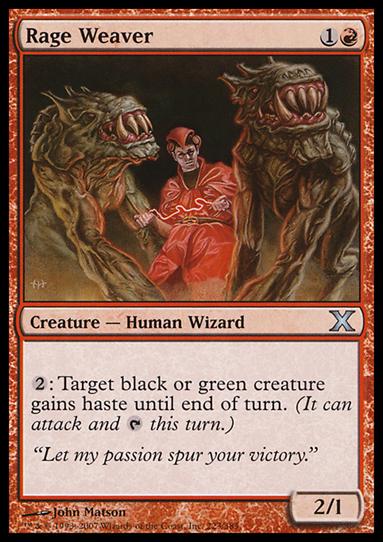 Magic the Gathering: 10th Edition (Base Set) card 223 Rage Weaver