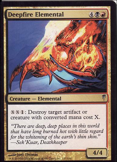 Magic the Gathering: Coldsnap (Base Set) card 127 Deepfire Elemental
