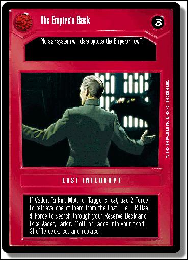 Star Wars: Premiere Limited (Base Set) card 98 The Empire's Back